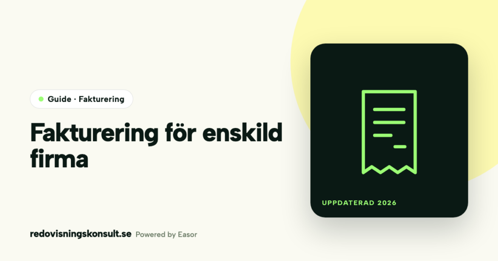 Fakturering för enskild firma – guide från Redovisningskonsult.se